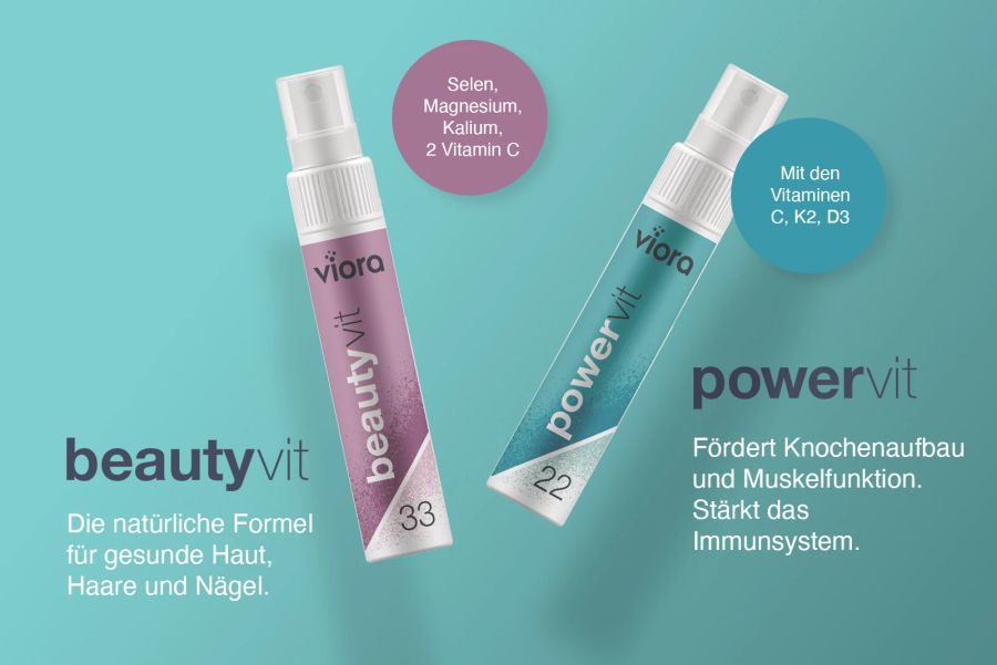 Der BeautyVit-Spray von Viora enthält Selen, Magnesium, Kalium und 2 Vitamin C.