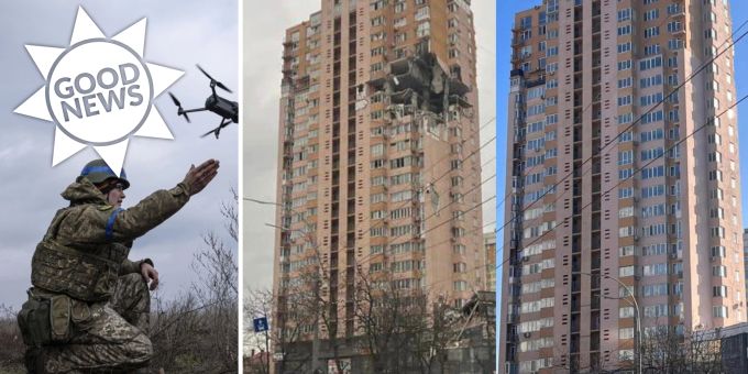Good News - Zerstörtes Wohnhaus in Ukraine nach einem Jahr renoviert