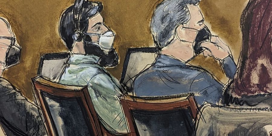 ILLUSTRATION - Der Angeklagte Sayfullo Saipov (2.v.l) ist angeklagt, acht Menschen bei einem Terroranschlag am Halloween-Tag in New York City getötet zu haben. Foto: Elizabeth Williams/FR142054 AP/dpa - ACHTUNG: Nur zur redaktionellen Verwendung im Zusammenhang mit einer Berichterstattung über diesen Prozess und nur mit vollständiger Nennung des vorstehenden Credits