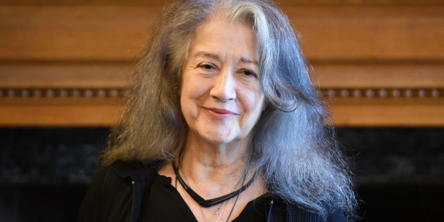Die argentinisch-schweizerische Starpianistin Martha Argerich in Hamburg.