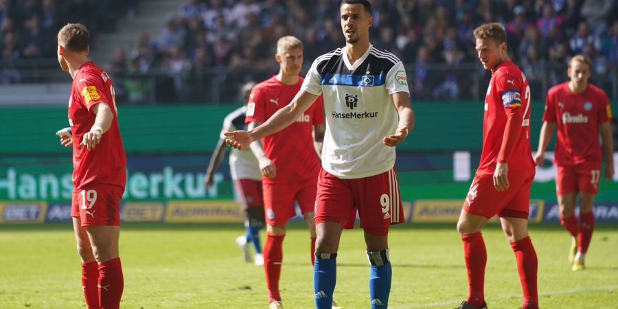 Der Hamburger SV kam gegen Holstein Kiel nicht über ein 0:0 hinaus.