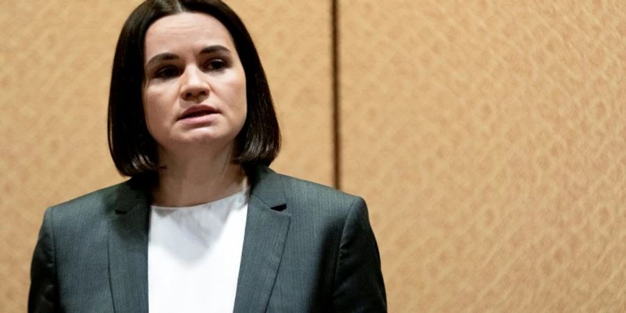 Die belarussische Oppositionsführerin Swetlana Tichanowskaja