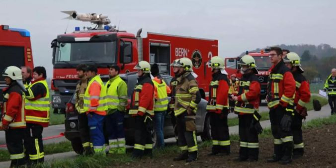 Blaulicht-Übung Flughafen Belp