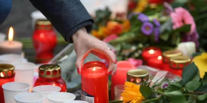Gedenken in Halle an die Opfer des Blutbads. Halle