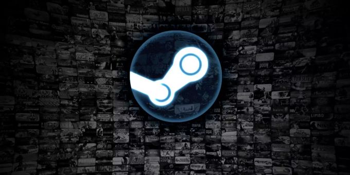 Das Logo der Spiele-Vertriebsplattform Steam. Steam dark