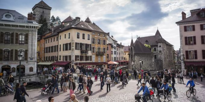 Die Altstadt von Annecy. Hier wurde ein Schweizer Film ausgezeichnet. festival d?animation annecy