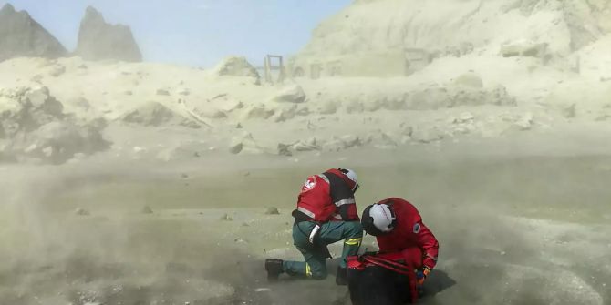 Vulkanausbruch auf neuseeländischer Insel