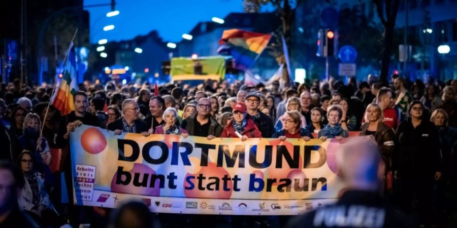 Demonstration gegen Rechtsextreme in Dortmund