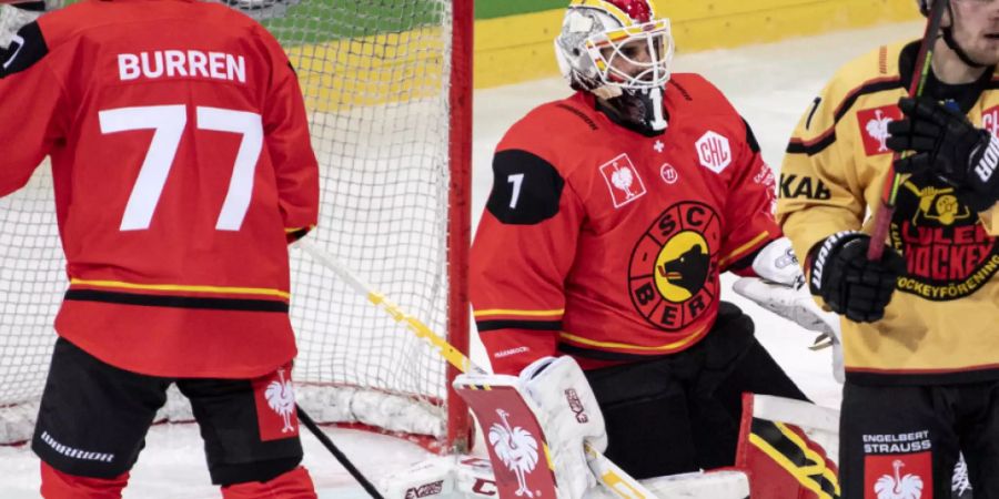 Der Anfang vom Ende: Bern (in rot) kassiert gegen Lulea das erste Gegentor und verliert am Ende 0:3