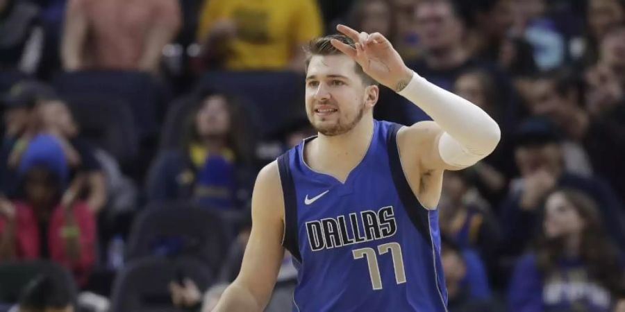Erzielte 31 Punkte für die Dallas Mavericks: Luka Doncic. Foto: Jeff Chiu/AP/dpa