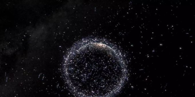 Weltraumschrott kreist um die Erde: Experten warnen vor einer drastischen Zunahme des Weltraumschrotts in den kommenden Jahren. Foto: ID&Sense/ONiRiXEL/ESA/dpa Google Maps Weltraumschrott