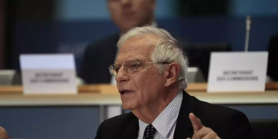 Der EU-Aussenbeauftragte Josep Borrell bei einer Anhörung im Europäischen Parlament. Foto: Virginia Mayo/AP/dpa