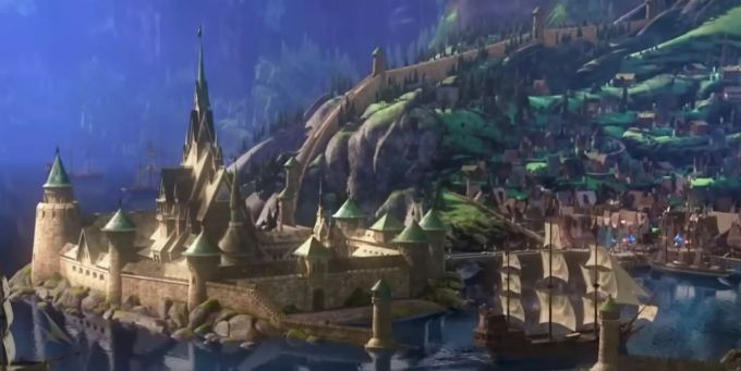 Die Vorlage für das Schloss in «Frozen» soll die Kirche in Hallstatt sein. frozen schloss