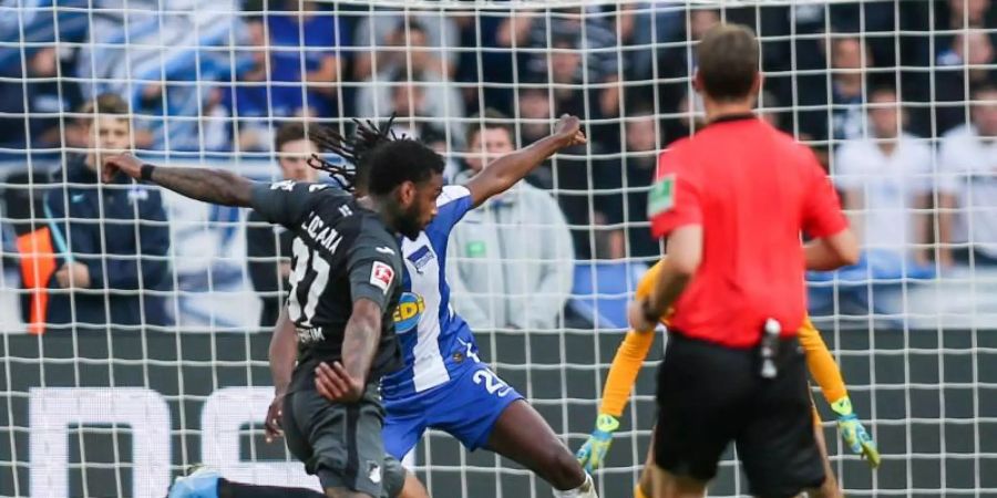 Traf gegen die Berliner Hertha: Hoffenheims Jürgen Locadia. Foto: Andreas Gora/dpa