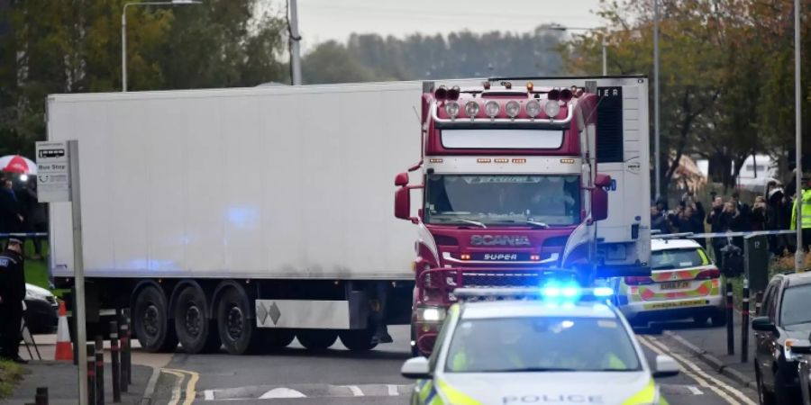 Lkw, in dem die Leichen gefunden wurden