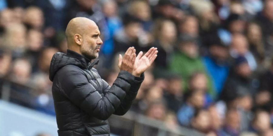 Pep Guardiola durfte seinen Spielern nach der Pause doch noch applaudieren