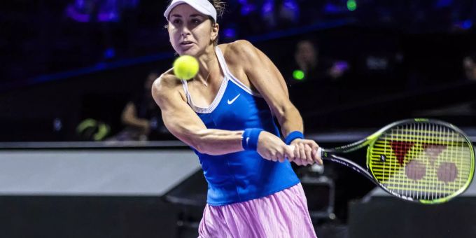 Belinda Bencic im Einsatz an den WTA Finals. Belinda Bencic