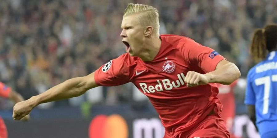 Spielt eine starke Saison für RB Salzburg: Erling Haaland. Foto: Yorick Jansens/BELGA/dpa