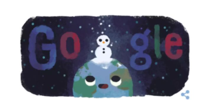 Google feiert den Winteranfang 2019 mit einem eigenen Doodle. Winteranfang 2019