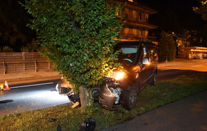 Ein Mann krachte in Emmen LU gegen einen Baum. Emmen LU