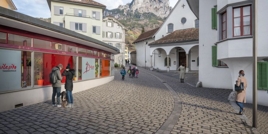 Strehlgasse, im Ortskern von Schwyz