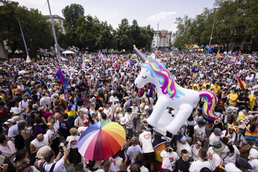 An der Pride 2023 haben wieder zahlreiche Menschen teilgenommen.