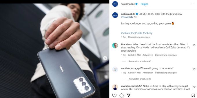 Nokia bietet mit dem Smartphone G42 5G ein leicht reparierbares Gerät an. Nokia G42 5G