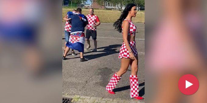 Im Video - Kroatiens Super-Fan Ivana Knöll von Trunkenbold attackiert