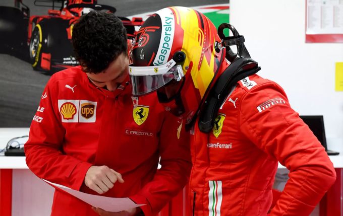 Carlos Sainz bei seiner ersten Testfahrt für Ferrari in Fiorano. Carlos Sainz Scuderia Ferrari