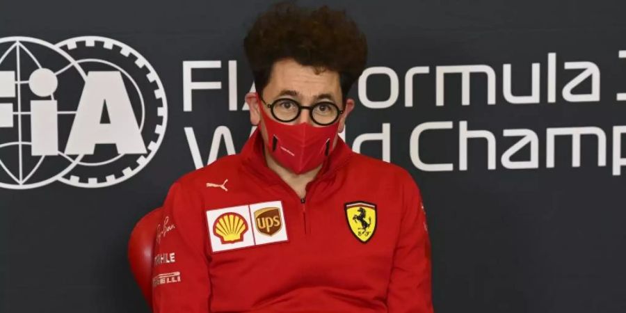 Fehlt Ferrari in Istanbul: Teamchef Mattia Binotto. Foto: Mark Sutton/Pool Motorsport Images/AP/dpa