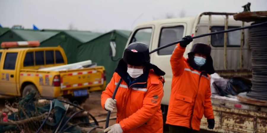 22 Grubenarbeiter wurden im Osten Chinas verschüttet