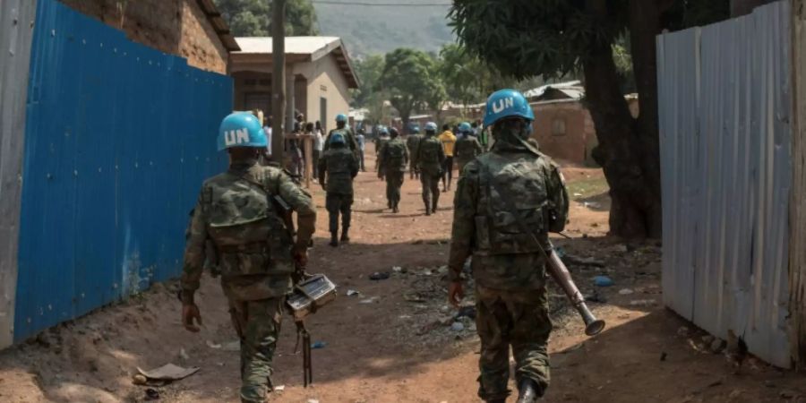 Minusca-Soldaten bei einem Einsatz nahe Bangui