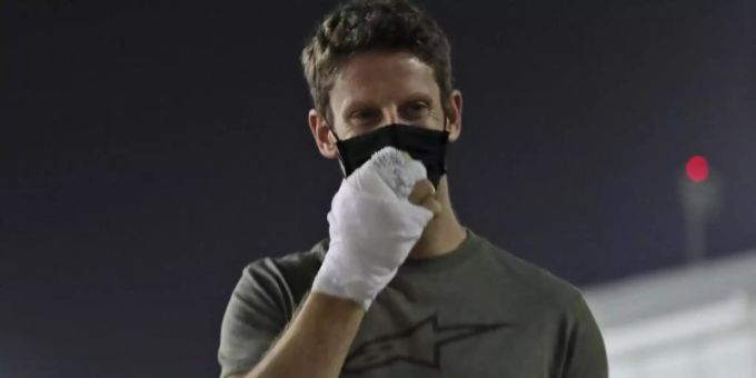 Verletzte sich bei seinem Unfall besonders an den Händen. Roman Grosjean