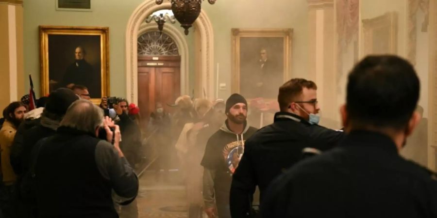 Demonstranten im Kapitol