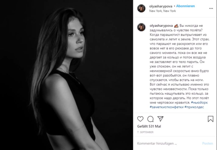 Olga Sharypova ist Model und Fotografin.