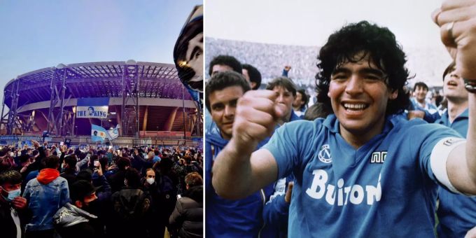 Diego Armando Maradon spielte in Napoli. maradona