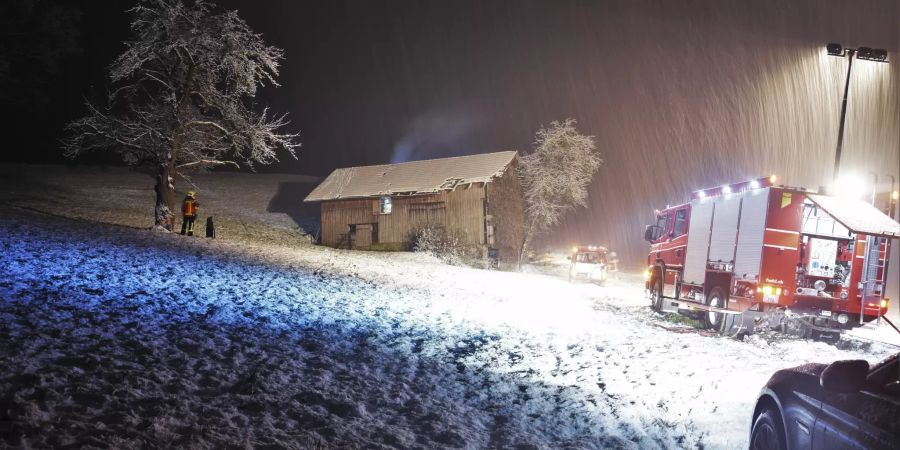 Müselbach SG: Brand in Scheune