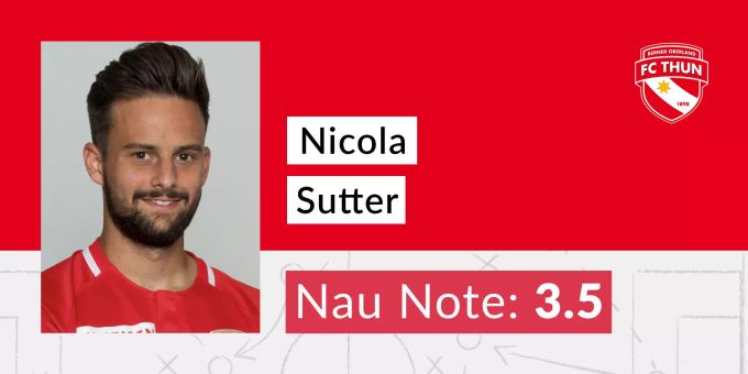 Die Nau-Note für Nicola Sutter (FC Thun). FC Thun