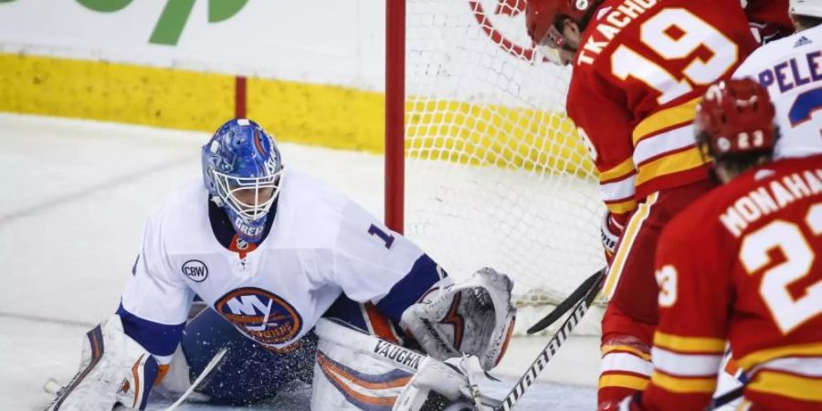 Torwart Thomas Greiss konnte die Niederlage der New Yorker Islanders nicht verhindern. Foto: Jeff Mcintosh/The Canadian Press/AP