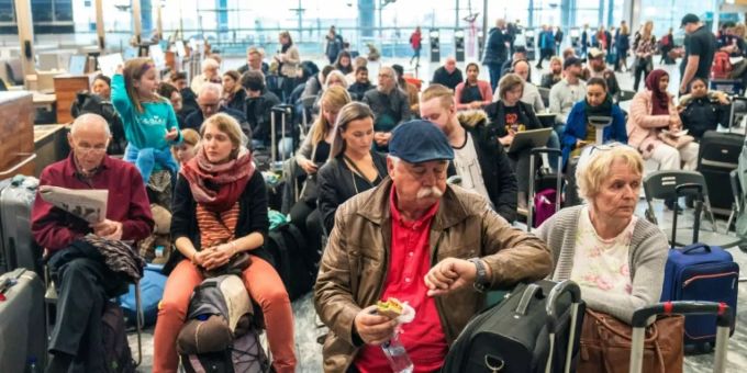 Gestrandete Passagiere in Oslo Gestrandete Passagiere in Oslo