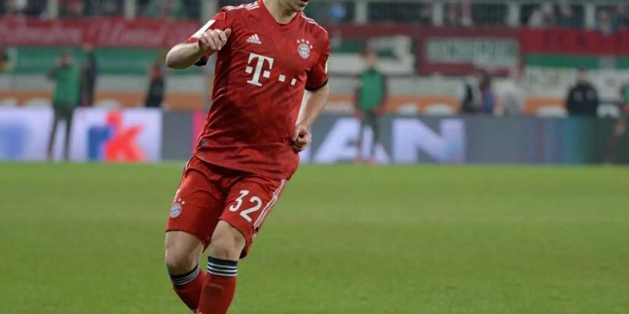 Darf sich gegen den FC Liverpool keine Gelbe Karte leisten: Bayerns Joshua Kimmich. Foto: Stefan Puchner
