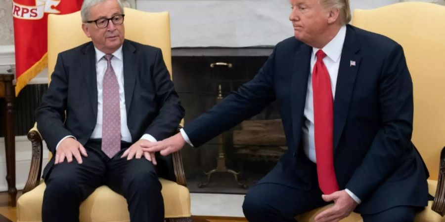 Juncker und Trump (r.) Ende Juli in Washington