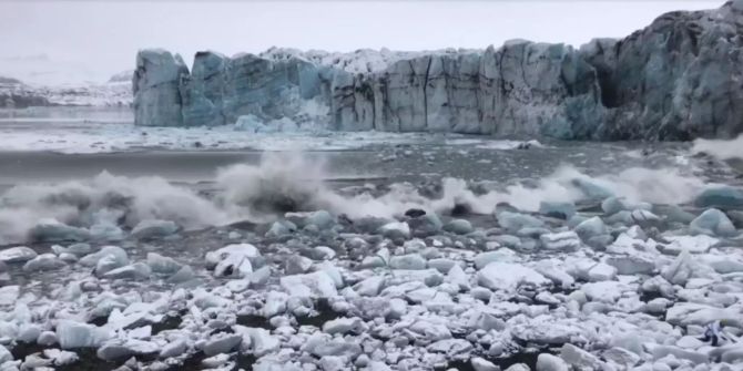 Gletscher Eisbrocken Flutwelle Island