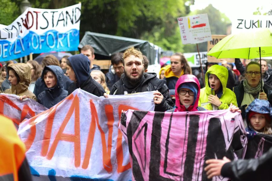 Klimademo in Winterthur am Samstag 4. Mai.