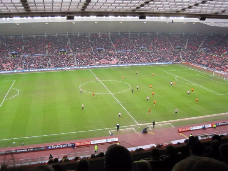 Stadium of Light in Sunderland, Heimstadion von Sunderland A.F.C., 48'707 Zuschauer.