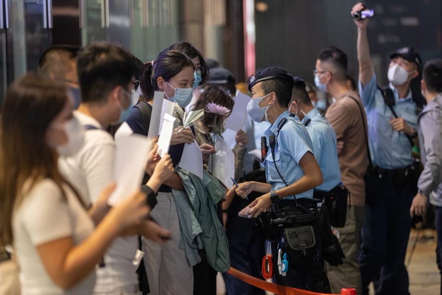 China Proteste Polizei