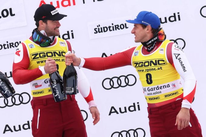 Vincent Kriechmayr (links) muss künftig ohne Teamkollege Mayer auskommen. Matthias Mayer Ski Alpin