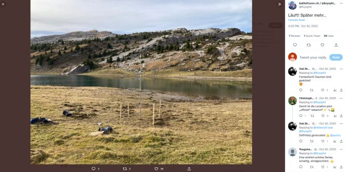 Die Messstation am Sägistalersee wurde im Oktober eingerichtet. asdf