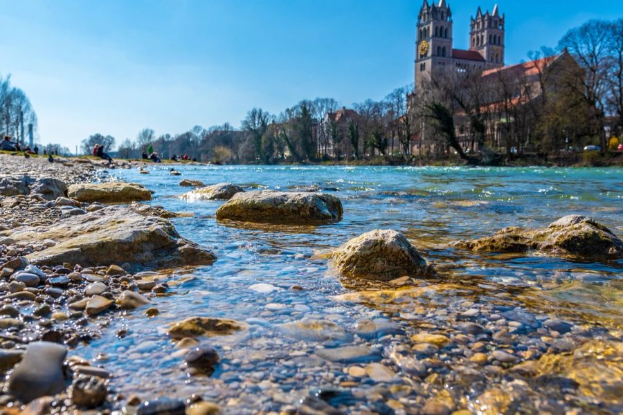 Isar Fluss München Steine