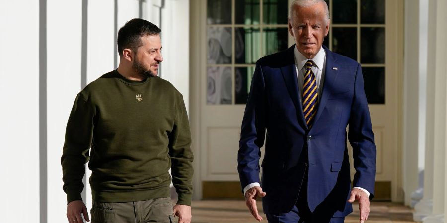 US-Präsident Joe Biden und Wolodymyr Selenskyj, Präsident der Ukraine, in Washington.